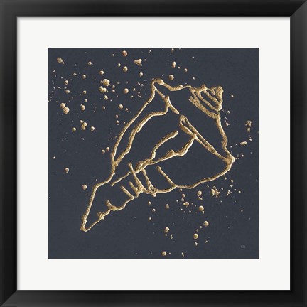 Framed Gold Conch IV Print