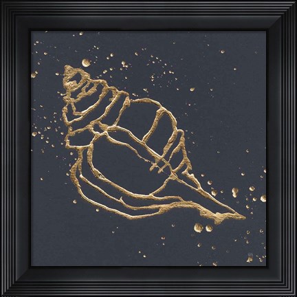 Framed Gold Conch III Print