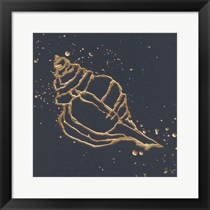 Framed Gold Conch III Print