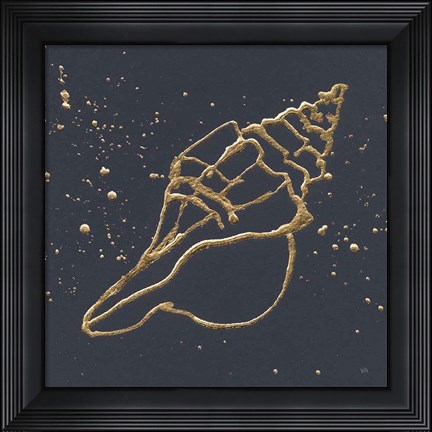 Framed Gold Conch II Print