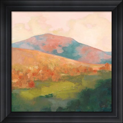 Framed Mountain Morning Pink Print