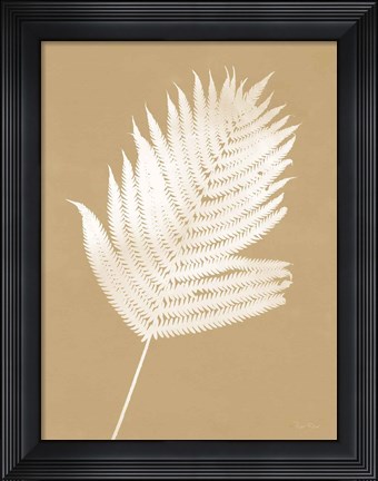 Framed Nature by the Lake Ferns III Brown Print