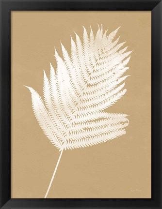 Framed Nature by the Lake Ferns III Brown Print