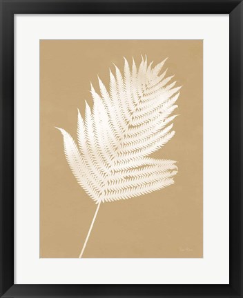 Framed Nature by the Lake Ferns III Brown Print