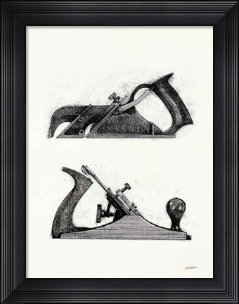 Framed Planes with Color Crop Print
