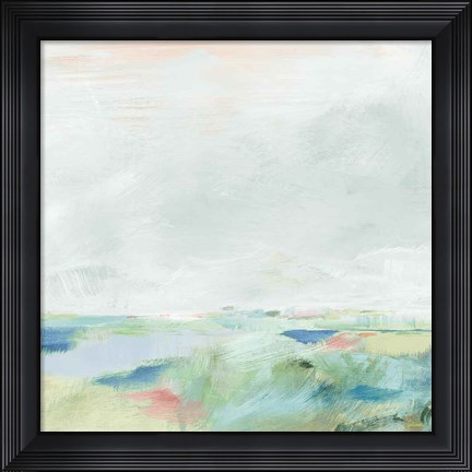 Framed Blue Horizon Sq II Print
