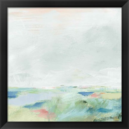 Framed Blue Horizon Sq II Print