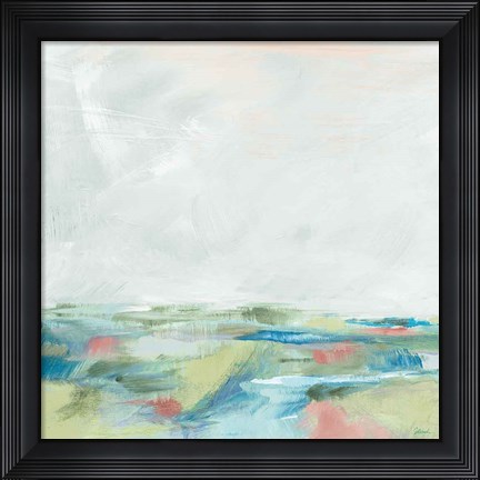 Framed Blue Horizon Sq I Print