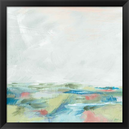 Framed Blue Horizon Sq I Print