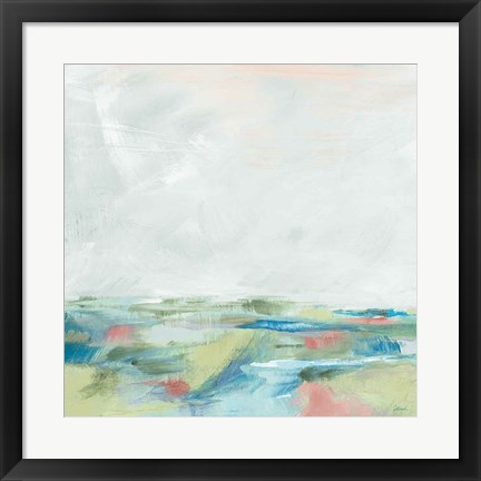 Framed Blue Horizon Sq I Print