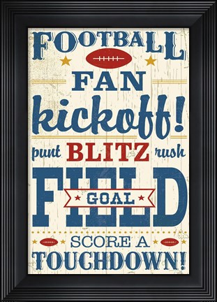 Framed Sports Lovers I Red v2 Print