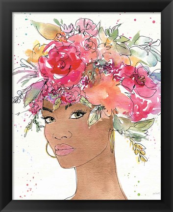 Framed Floral Figures XI Print