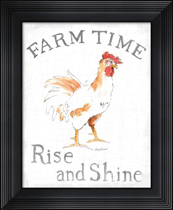 Framed Farm Time Enamel v2 Print