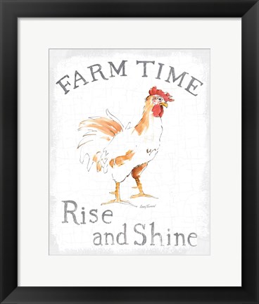 Framed Farm Time Enamel v2 Print