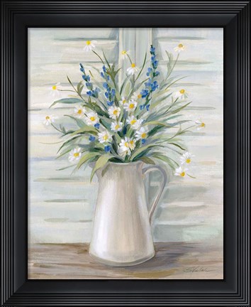 Framed Cottage Windowsill Print