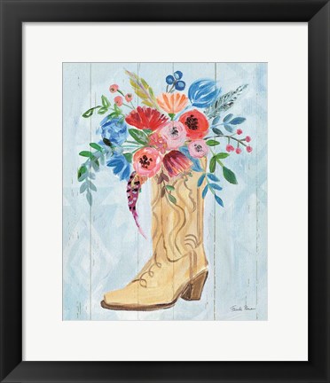 Framed Cowgirl II Print