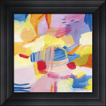 Framed Pastel Shades Abstract Print
