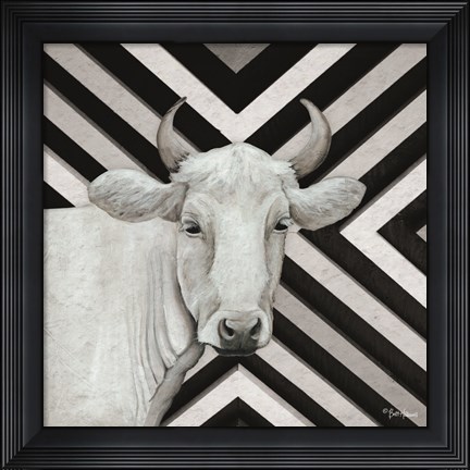 Framed January Cow I Print