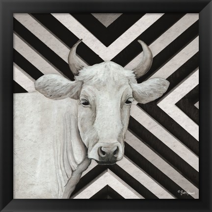 Framed January Cow I Print