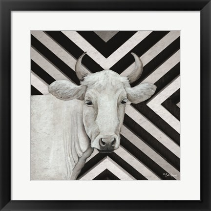 Framed January Cow I Print