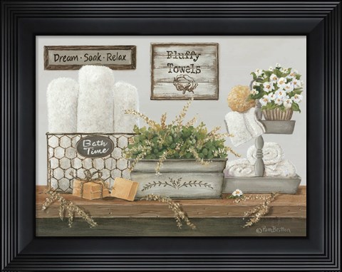 Framed Fluffy Towels Print