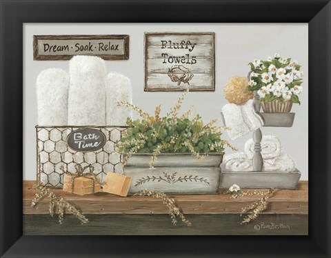 Framed Fluffy Towels Print