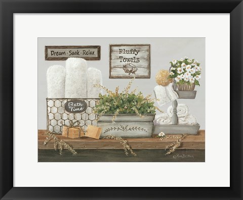 Framed Fluffy Towels Print