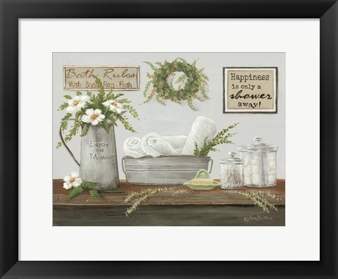 Framed Fresh Towels Print