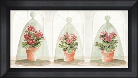 Framed Garden Cloche Trio II Print