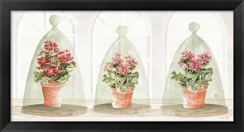 Framed Garden Cloche Trio II Print
