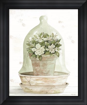 Framed Floral Cloche I Print