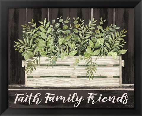 Framed Faith, Family, Friends Print