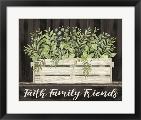 Framed Faith, Family, Friends Print