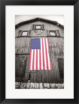 Framed Red, White &amp; Blue Print