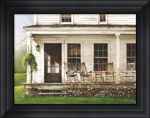 Framed Back Porch Gathering Print