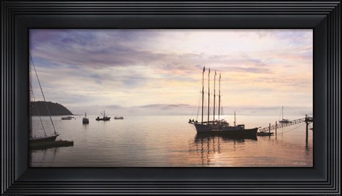 Framed Bar Harbor Silhouettes Print