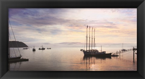 Framed Bar Harbor Silhouettes Print