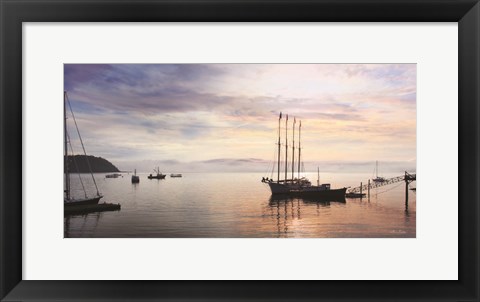 Framed Bar Harbor Silhouettes Print