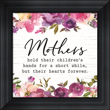 Framed Floral Mothers Hold Print
