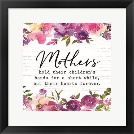 Framed Floral Mothers Hold Print