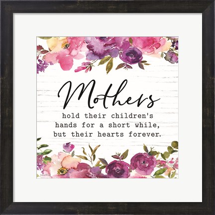 Framed Floral Mothers Hold Print