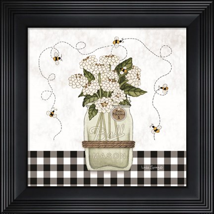 Framed Bee Blessed Print