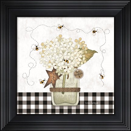Framed Bee Grateful Print