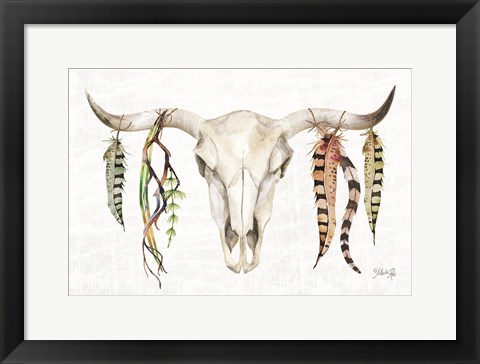 Framed Tribal Skull II Print