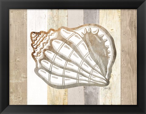 Framed Coastal Shell I Print