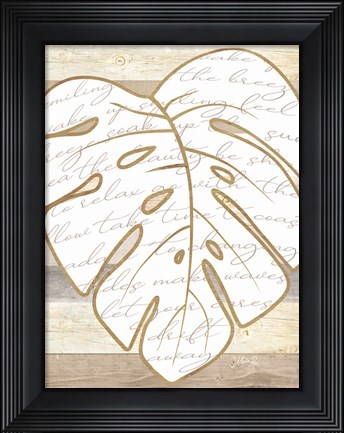 Framed Coastal Leaf I Print