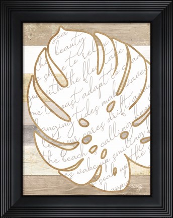 Framed Coastal Leaf II Print