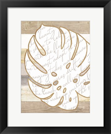 Framed Coastal Leaf II Print