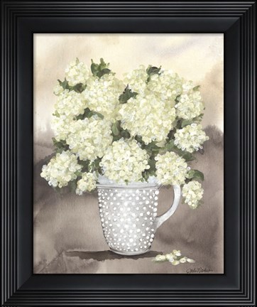 Framed Hobnail Hydrangeas Print