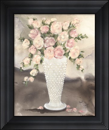 Framed Hobnail Roses Print